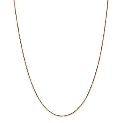 Pre-owned Superdealsforeverything Real 14kt Rose Gold 1.2mm Spiga Chain; 20 Inch; Lobster Clasp In Pink