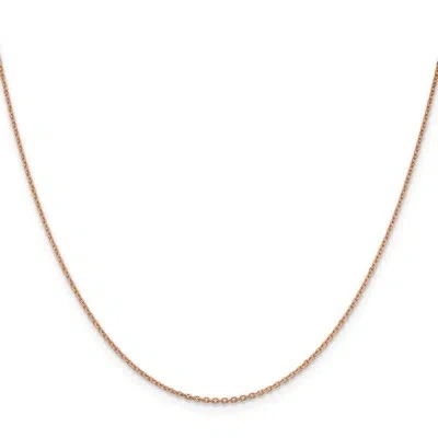 Pre-owned Superdealsforeverything Real 14kt Rose Gold 16 Inch 1.4mm Diamond-cut Cable With Lobster Clasp Chain In Pink