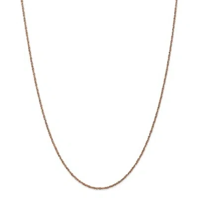 Pre-owned Superdealsforeverything Real 14kt Rose Gold 1.7mm Ropa Chain; 20 Inch; Lobster Clasp In Pink