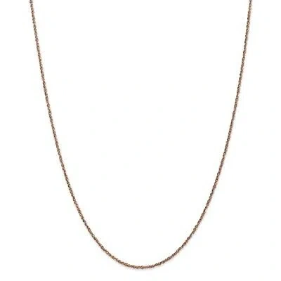 Pre-owned Superdealsforeverything Real 14kt Rose Gold 1.7mm Ropa Chain; 24 Inch; Lobster Clasp In Pink