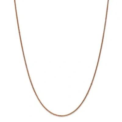 Pre-owned Superdealsforeverything Real 14kt Rose Gold 18 Inch 1.7mm Diamond-cut Spiga With Lobster Clasp Chain In Pink