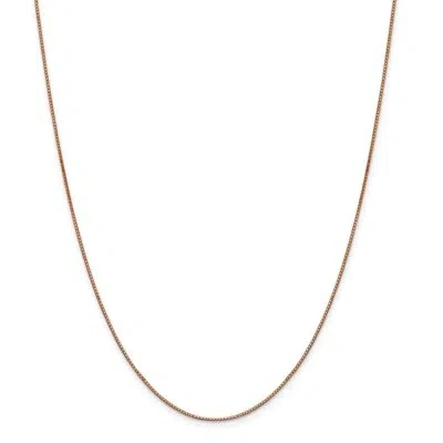 Pre-owned Superdealsforeverything Real 14kt Rose Gold 18 Inch .9mm Box Link With Lobster Clasp Chain; 18 Inch In Pink