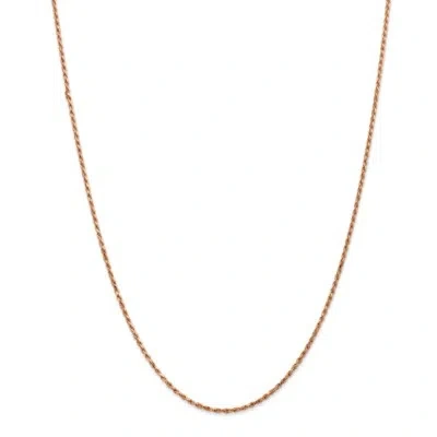 Pre-owned Superdealsforeverything Real 14kt Rose Gold 1.8mm Diamond Cut Rope Chain; 16 Inch; Lobster Clasp In Pink