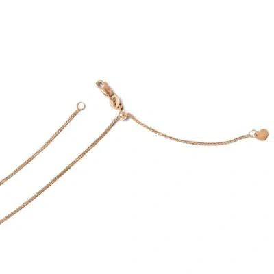 Pre-owned Superdealsforeverything Real 14kt Rose Gold Adjustable 1mm Wheat Chain; 22 Inch; Lobster Clasp In Pink