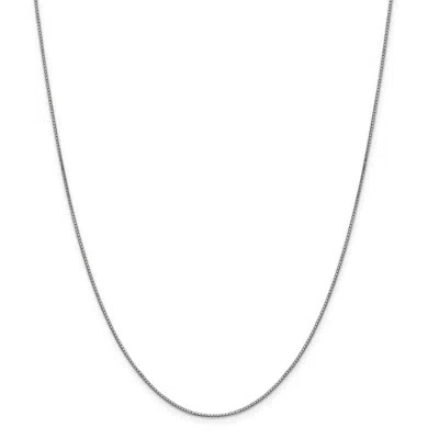 Pre-owned Superdealsforeverything Real 14kt Solid White Gold .90mm Box Chain; 18 Inch, Lobster Clasp