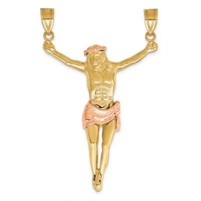 Pre-owned Superdealsforeverything Real 14kt Two-tone Corpus Pendant