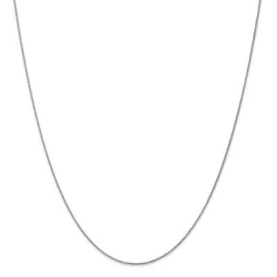 Pre-owned Superdealsforeverything Real 14kt White Gold 1.0mm Spiga Chain; 16 Inch; Lobster Clasp