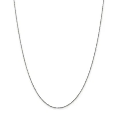 Pre-owned Superdealsforeverything Real 14kt White Gold 1.1mm Baby Rope Chain; 24 Inch
