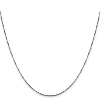 Pre-owned Superdealsforeverything Real 14kt White Gold 1.1mm Sparkle Round Box Chain; 18 Inch; Lobster Clasp