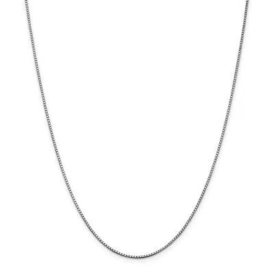 Pre-owned Superdealsforeverything Real 14kt White Gold 1.2mm Box Chain; 18 Inch; Lobster Clasp