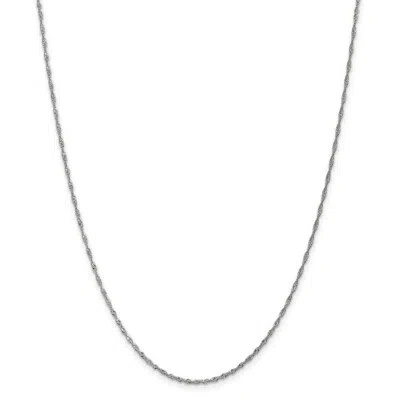 Pre-owned Superdealsforeverything Real 14kt White Gold 1.3mm Singapore Chain; 24 Inch; Lobster Clasp