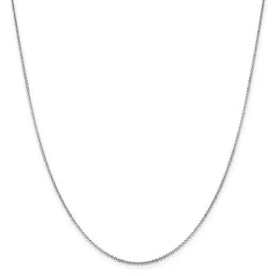 Pre-owned Superdealsforeverything Real 14kt White Gold 1.4mm Flat Cable Chain; 18 Inch; Lobster Clasp
