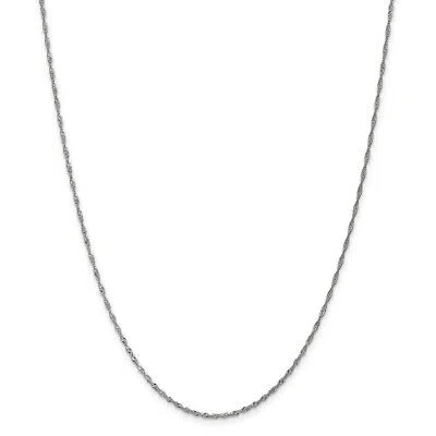 Pre-owned Superdealsforeverything Real 14kt White Gold 1.4mm Singapore Chain; 24 Inch