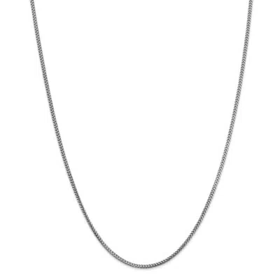 Pre-owned Superdealsforeverything Real 14kt White Gold 1.5mm Franco Chain; 18 Inch; Lobster Clasp