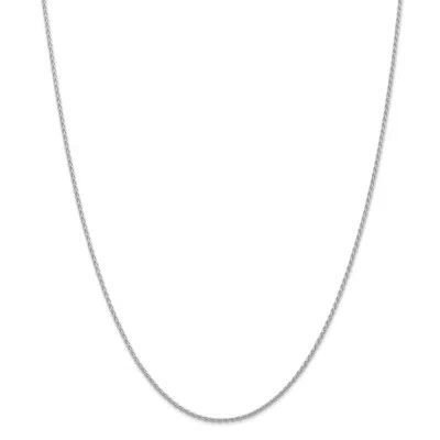 Pre-owned Superdealsforeverything Real 14kt White Gold 16 Inch 1.5mm Parisian Wheat With Lobster Clasp Chain