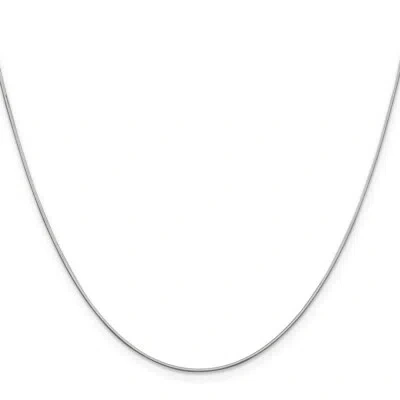 Pre-owned Superdealsforeverything Real 14kt White Gold 16 Inch .6mm Octagonal Snake With Lobster Clasp Chain