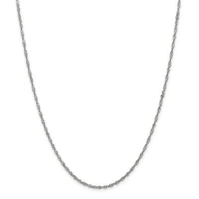 Pre-owned Superdealsforeverything Real 14kt White Gold 1.6mm Singapore Chain; 18 Inch; Lobster Clasp