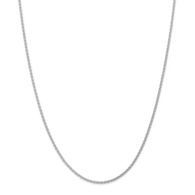 Pre-owned Superdealsforeverything Real 14kt White Gold 18 Inch 1.75mm Parisian Wheat With Lobster Clasp Chain