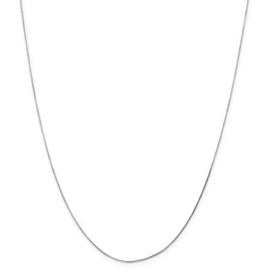 Pre-owned Superdealsforeverything Real 14kt White Gold 18 Inch .5mm Octagonal Snake With Lobster Clasp Chain