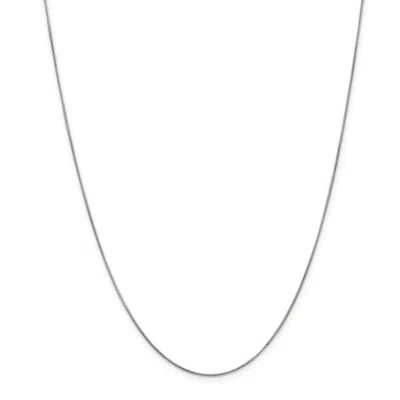 Pre-owned Superdealsforeverything Real 14kt White Gold 18 Inch .6mm Round Snake With Lobster Clasp Chain; 18 Inch