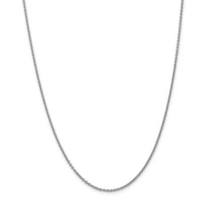 Pre-owned Superdealsforeverything Real 14kt White Gold 1.8mm Round Cable Chain; 18 Inch; Lobster Clasp