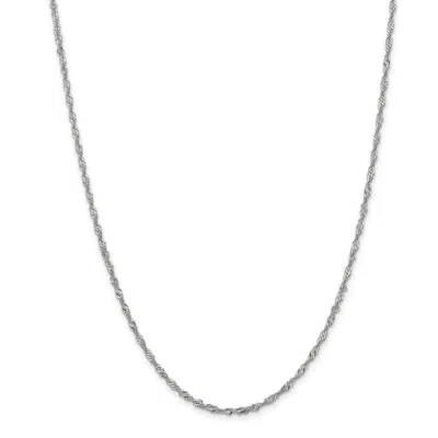 Pre-owned Superdealsforeverything Real 14kt White Gold 1.9mm Singapore Chain; 24 Inch; Lobster Clasp