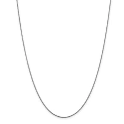 Pre-owned Superdealsforeverything Real 14kt White Gold 1mm Round Snake Chain; 18 Inch; Lobster Clasp