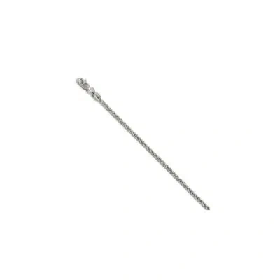 Pre-owned Superdealsforeverything Real 14kt White Gold 2.1mm Spiga Chain; 16 Inch; Lobster Clasp