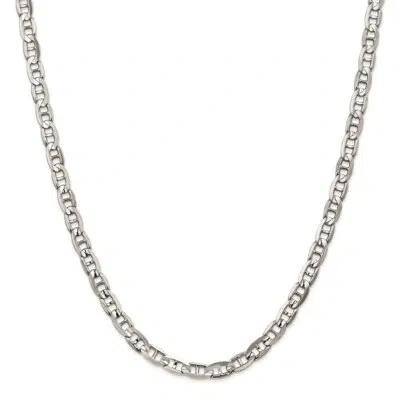 Pre-owned Superdealsforeverything Real 14kt White Gold 22 Inch 5.25mm Concave Anchor With Lobster Clasp Chain