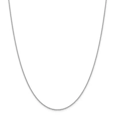 Pre-owned Superdealsforeverything Real 14kt White Gold 24 Inch 1.4mm Forzantine Cable With Lobster Clasp Chain