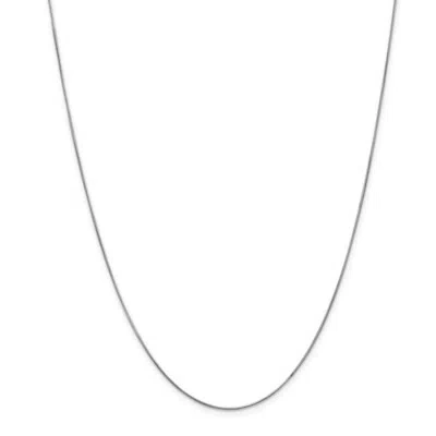Pre-owned Superdealsforeverything Real 14kt White Gold 24 Inch .6mm Round Snake With Lobster Clasp Chain; 24 Inch