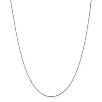 Pre-owned Superdealsforeverything Real 14kt White Gold 24 Inch .9mm Box With Spring Ring Clasp Chain; 24 Inch