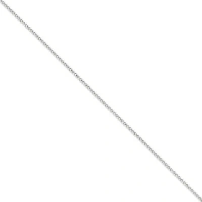 Pre-owned Superdealsforeverything Real 14kt White Gold 2mm Solid Polished Spiga Chain Chain Bracelet; 8 Inch