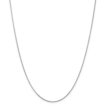 Pre-owned Superdealsforeverything Real 14kt White Gold .65mm Diamond Cut Spiga Chain; 24 Inch; Lobster Clasp