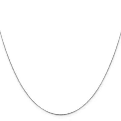 Pre-owned Superdealsforeverything Real 14kt White Gold .6mm Boston Link Chain; 20 Inch; Lobster Clasp