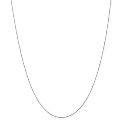 Pre-owned Superdealsforeverything Real 14kt White Gold .8mm Diamond Cut Wheat Chain; 20 Inch; Lobster Clasp