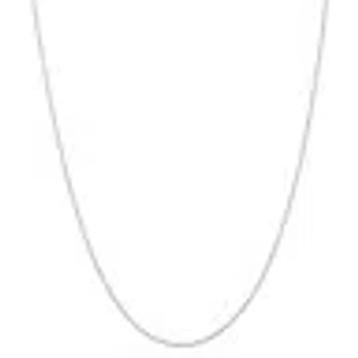 Pre-owned Superdealsforeverything Real 14kt White Gold .8mm Round D/c Wheat Chain; 18 Inch