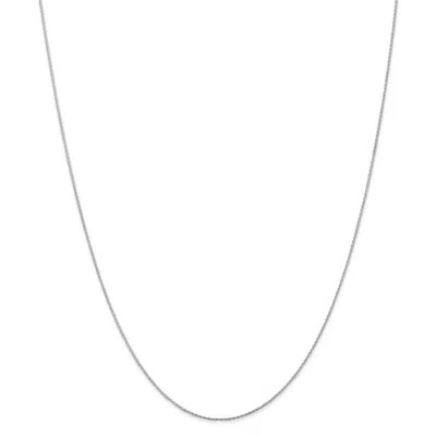 Pre-owned Superdealsforeverything Real 14kt White Gold .8mm Round D/c Wheat Chain; 30 Inch