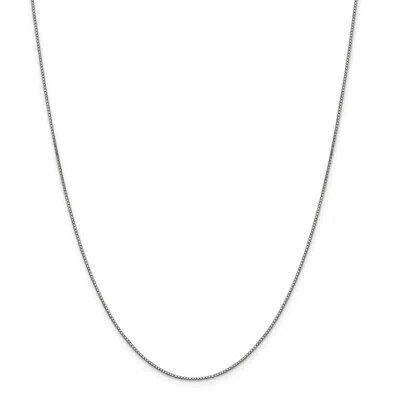 Pre-owned Superdealsforeverything Real 14kt White Gold .90mm Box Chain; 24 Inch; Lobster Clasp