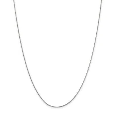Pre-owned Superdealsforeverything Real 14kt White Gold .9mm Round Snake Chain; 24 Inch; Lobster Clasp