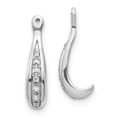 Pre-owned Superdealsforeverything Real 14kt White Gold Diamond Earring Jackets