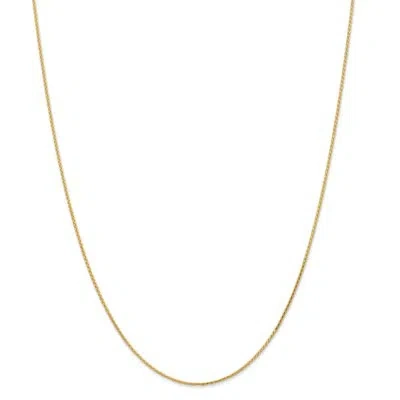 Pre-owned Superdealsforeverything Real 14kt Yellow Gold 1.0mm Diamond Cut Wheat Chain; 20 Inch With Lobster Clasp