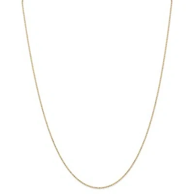 Pre-owned Superdealsforeverything Real 14kt Yellow Gold 1.2mm Diamond-cut Baby Ball Chain; 24 Inch, Lobster Clasp
