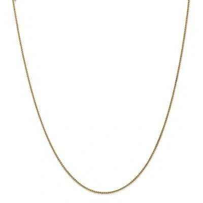 Pre-owned Superdealsforeverything Real 14kt Yellow Gold 1.2mm Spiga Chain; 24 Inch; Lobster Clasp