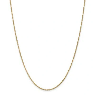 Pre-owned Superdealsforeverything Real 14kt Yellow Gold 1.3mm Singapore Chain; 20 Inch; Lobster Clasp