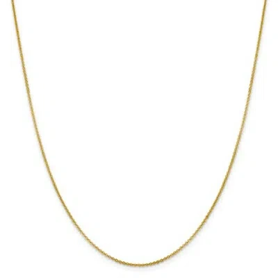 Pre-owned Superdealsforeverything Real 14kt Yellow Gold 1.4mm Flat Cable Chain; 20 Inch; Lobster Clasp