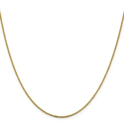 Pre-owned Superdealsforeverything Real 14kt Yellow Gold 1.5mm Cyclone Chain; 20 Inch; Lobster Clasp