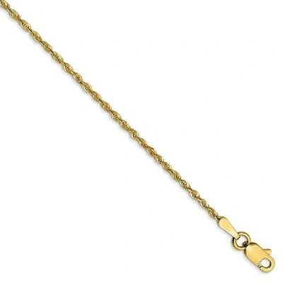 Pre-owned Superdealsforeverything Real 14kt Yellow Gold 1.5mm Diamond Cut Extra-light Rope Chain; 10 Inch
