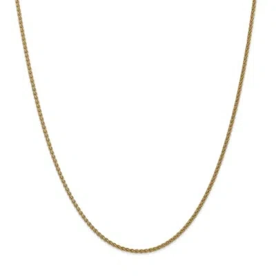 Pre-owned Superdealsforeverything Real 14kt Yellow Gold 16 Inch 1.05mm Spiga With Spring Ring Clasp Chain; 16 Inch