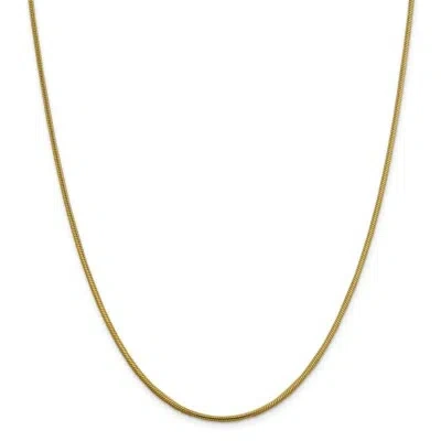 Pre-owned Superdealsforeverything Real 14kt Yellow Gold 16 Inch 1.85mm Round Snake Lobster Clasp Chain; 16 Inch